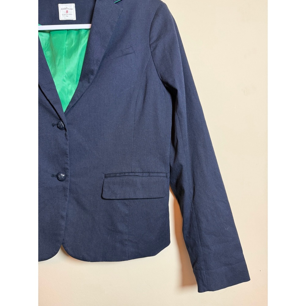Gap The Academy Blazer Womens Size 8 Navy Blue Two Button Jacket Preppy Academia - Picture 3 of 9